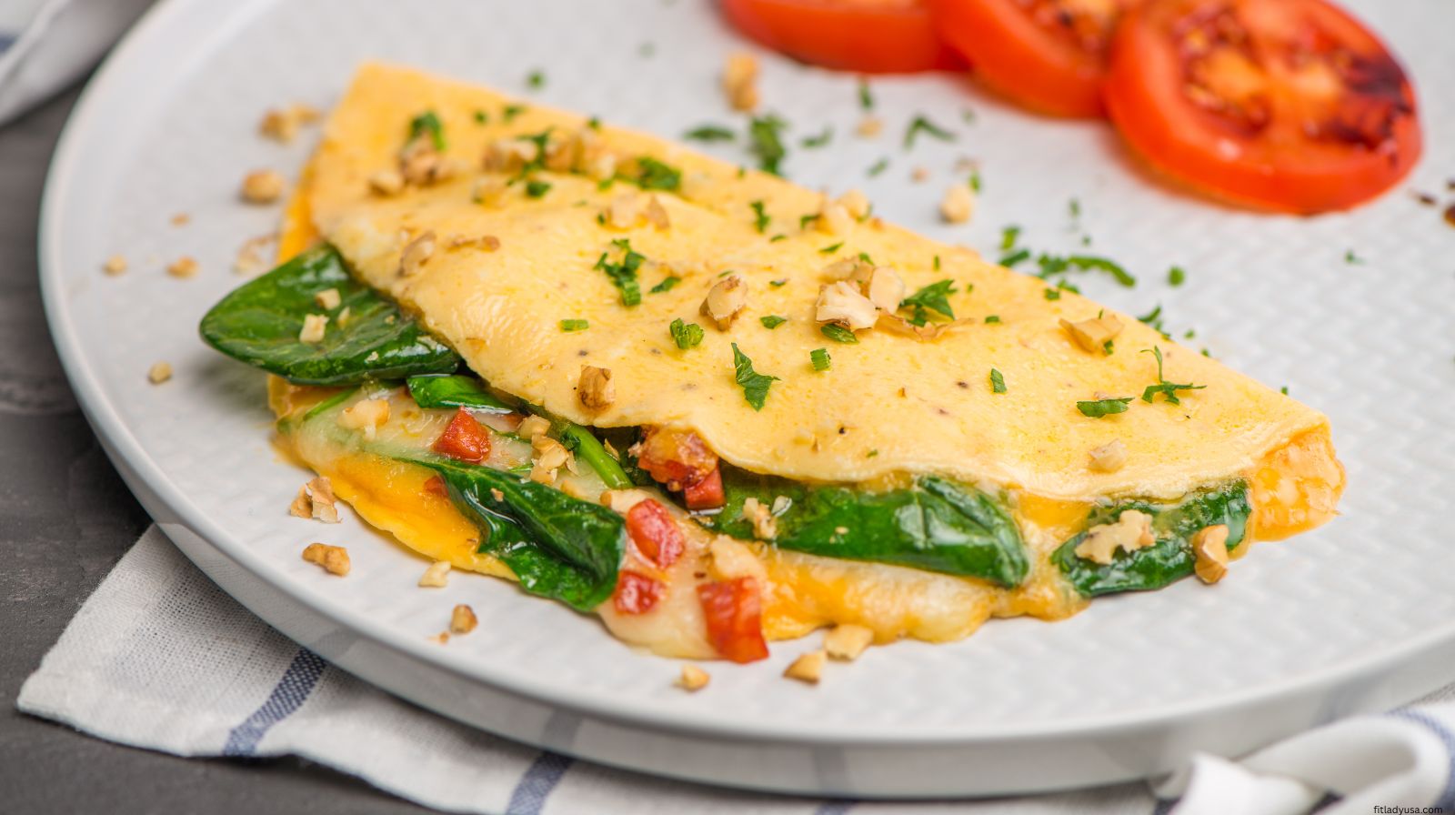 Veggie Omelet with Turkey